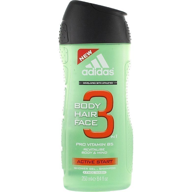 Adidas 3 in 1 Active Start Shower Gel Shower Gel  250ml