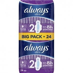 Always Ultra Long Plus Terveysside 24 Kpl
