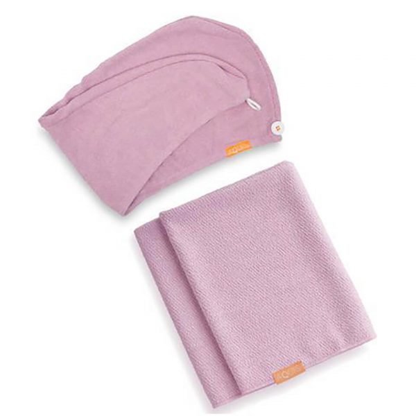 Aquis Lisse Luxe Hair Turban And Hair Towel Desert Rose Bundle