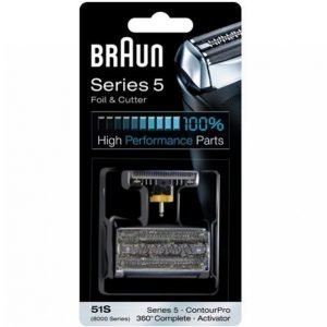 Braun Combipack 51s Hopeanvärinen