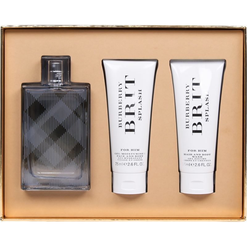 Burberry Brit Splash For Men EdT 100ml Moisturiser 75ml Shower Gel 75ml