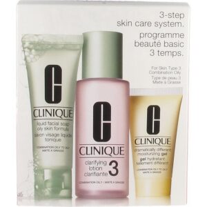 Clinique 3 Step Skin Care 3 Liquid Facial Soap Oily Skin 50ml Clarifying Lotion 3 100ml DDM Gel 30ml