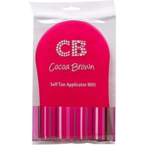 Cocoa Brown Self Tan Applicator Mitt Pink
