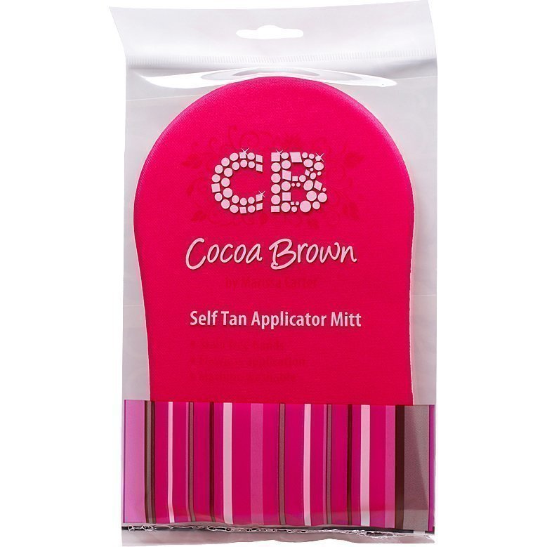 Cocoa Brown Self Tan Applicator Mitt Pink