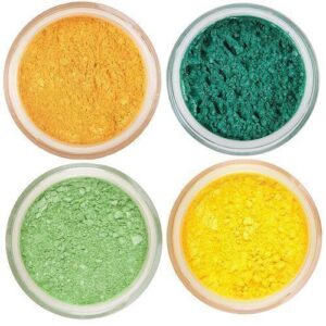 Core Cosmetics Mineral Loosed Eye Shadow Green & Yellow Shades Lovely Peach