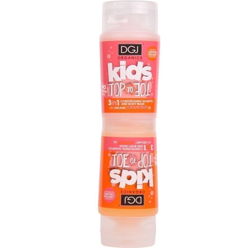 DGJ Organics Kids Top To Toe 3 in 1 Conditioning Shampoo And Body Wash  Orange & Grapfruit 250ml