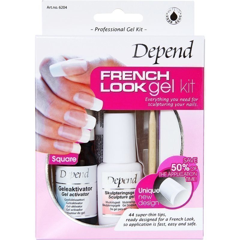 Depend French Look Gel Kit Square 44 Tips