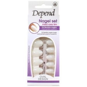 Depend Nagel Set med Rosa Lim 6012 Oval