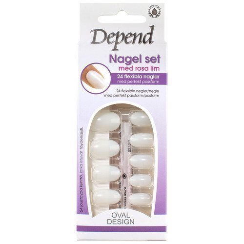 Depend Nagel Set med Rosa Lim 6012 Oval