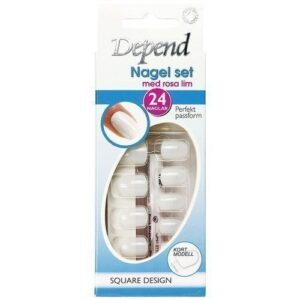 Depend Nagel Set med Rosa Lim 6034 Kort Modell
