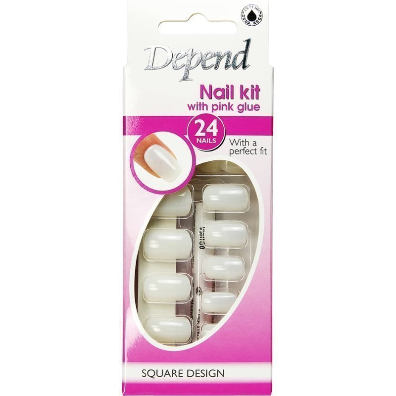 Depend Nail Kit Artificial Nails Square Design 24 Nails