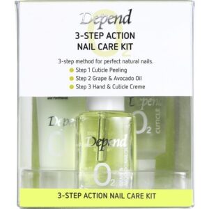 Depend O2 3-Step Acton Nail Care Kit 11ml 10ml 20ml