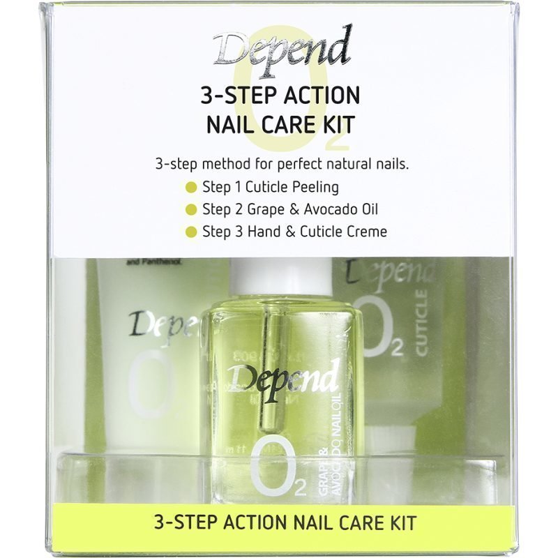 Depend O2 3-Step Acton Nail Care Kit 11ml 10ml 20ml