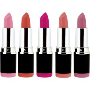Freedom Makeup London Pro Lipstick Kit Pink Collection 5 Lipsticks 101 Flushed 102 Candy Sweet 103 Pink Lust 104 Wildflower 105 Tell Your Friends