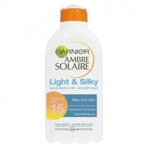 Garnier Ambre Solaire Light & Silky Spf 15 Aurinkoemulsio 200 Ml