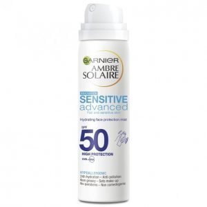 Garnier Ambre Solaire Sensitive Advanced Spf 50 Kosteuttava Aurinkosumute Kasvoille 75 Ml