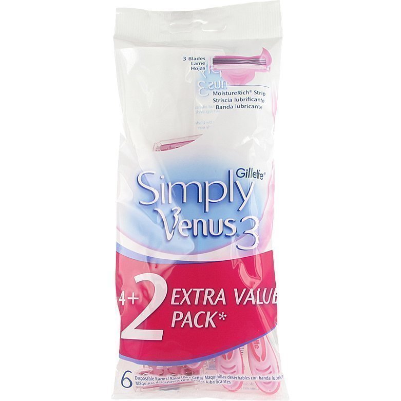 Gillette Simply Venus 3 Disposable Razors 6 pack