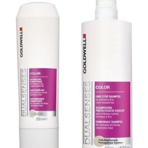 Goldwell Dualsenses Color Fade Stop Shampoo 500 ml + Color Detangling Hoitoaine 200 ml