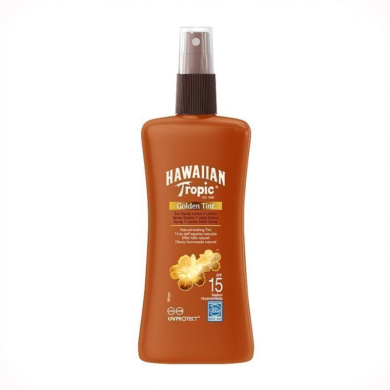 Hawaiian Tropic Golden Tint Spray Lotion SPF15 200ml