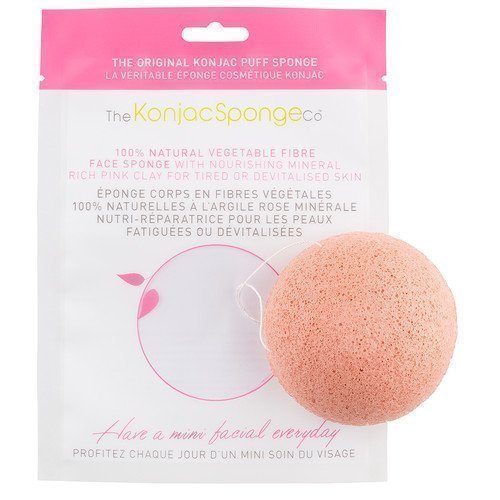 Konjac Sponge Facial Puff Pink Clay