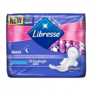 Libresse Goodnight Maxi Wing Terveysside 10 Kpl