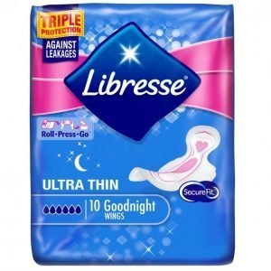 Libresse Goodnight Wing Terveysside 10 Kpl