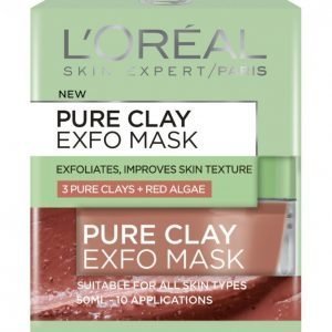 Loreal Pure Clay Exfo Mask Kasvonaamio 50 Ml