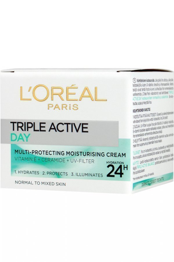 L'oréal Paris Triple Active Jar Normaalille Iholle 50 Ml Päivävoide