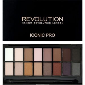 Makeup Revolution Iconic Pro 1 Palette 16 Eyeshadows Eyeshadow Brush