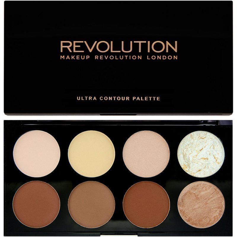 Makeup Revolution Ultra Contour Palette 8 Professional Bendable Powders To Perfectly Contour And Highlight