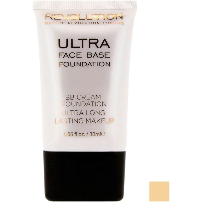Makeup Revolution Ultra Face Base Foundation BB Cream Foundation Ultra Long Lasting Makeup 03 Yellow Tone 30ml