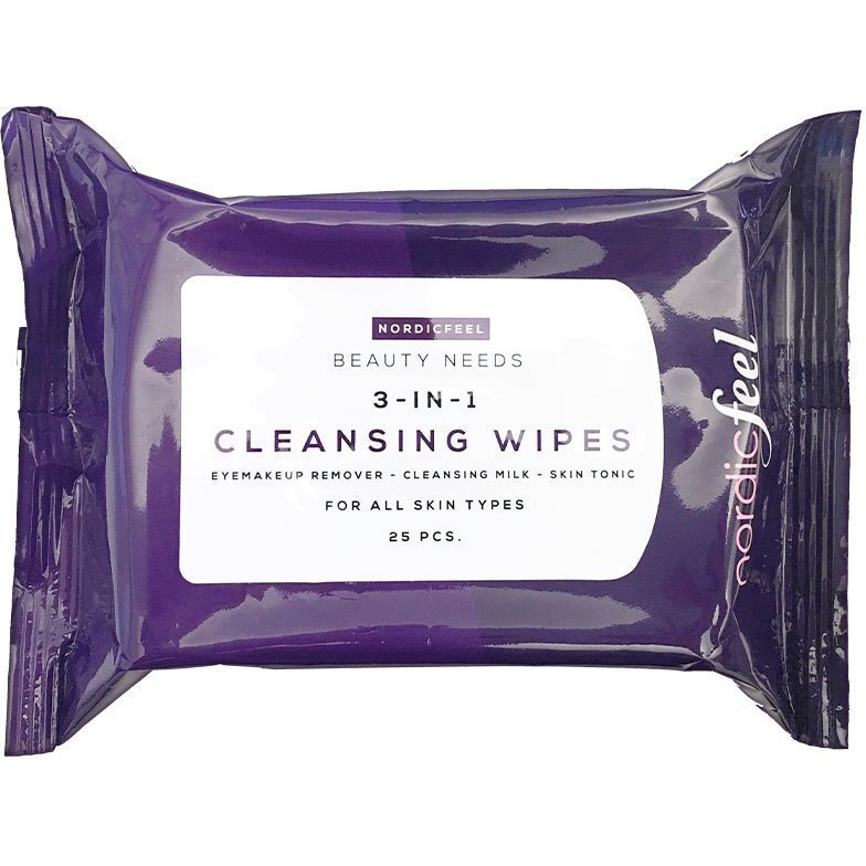 NordicFeel Beauty Needs 3-In-1 Cleansing Wipes 25 st