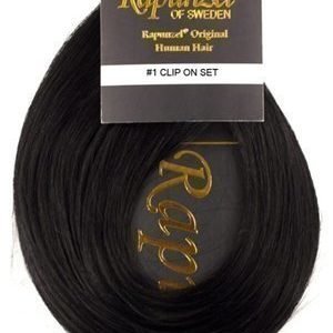 Rapunzel #1 Svart Clip On-set Hair Extensions