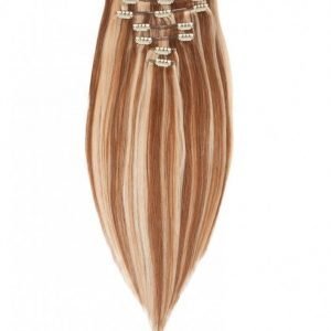 Rapunzel Of Sweden 40 Cm Clip-On Set Original 7 Pieces Hiustenpidennys Strawberry Brown Mix