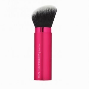 Real Techniques Retractable Kabuki Brush Meikkisivellin Musta / Vaaleanpunainen