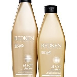 Redken All Soft Lahjapakkaus: All Soft Shampoo 300 ml Ja All Soft Conditioner 250 ml