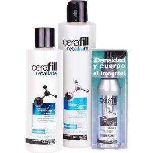 Redken Cerafill Retaliate Trio Shampoo (Advanced Thinning Hair) 290ml Conditioner (Advanced Thinning Hair) 245ml Dense Fx Treatment 125ml
