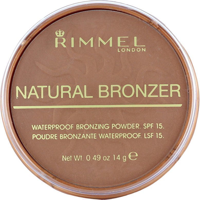 Rimmel Natural Bronzer Waterproof SPF15 Bronzing Powder 026 Sun Kissed 14g