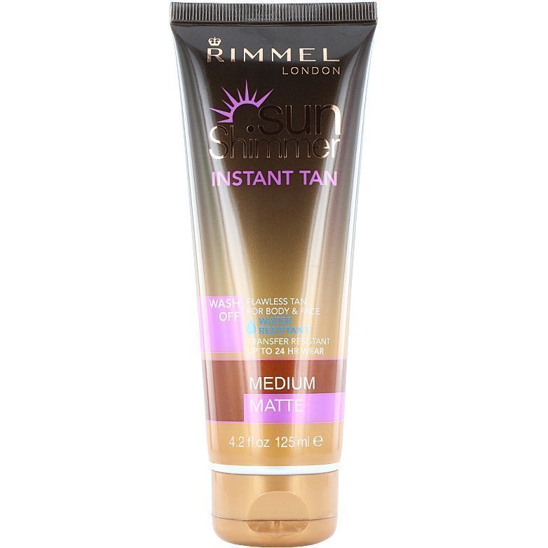 Rimmel Sun Shimmer Instant Tan Gradual Glow Medium Matte Lotion 125ml