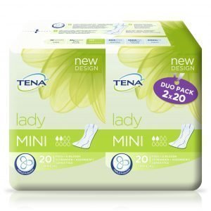 Tena Lady Mini Duo Inkontinenssisuoja 2 X 20 Kpl