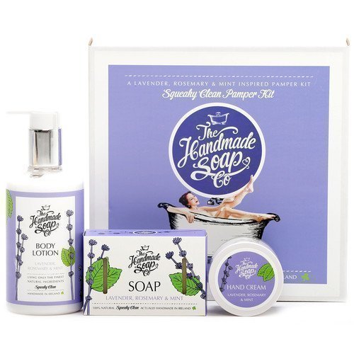 The Handmade Soap Squeaky Clean Pamper Kit Lavender Rosemary & Mint