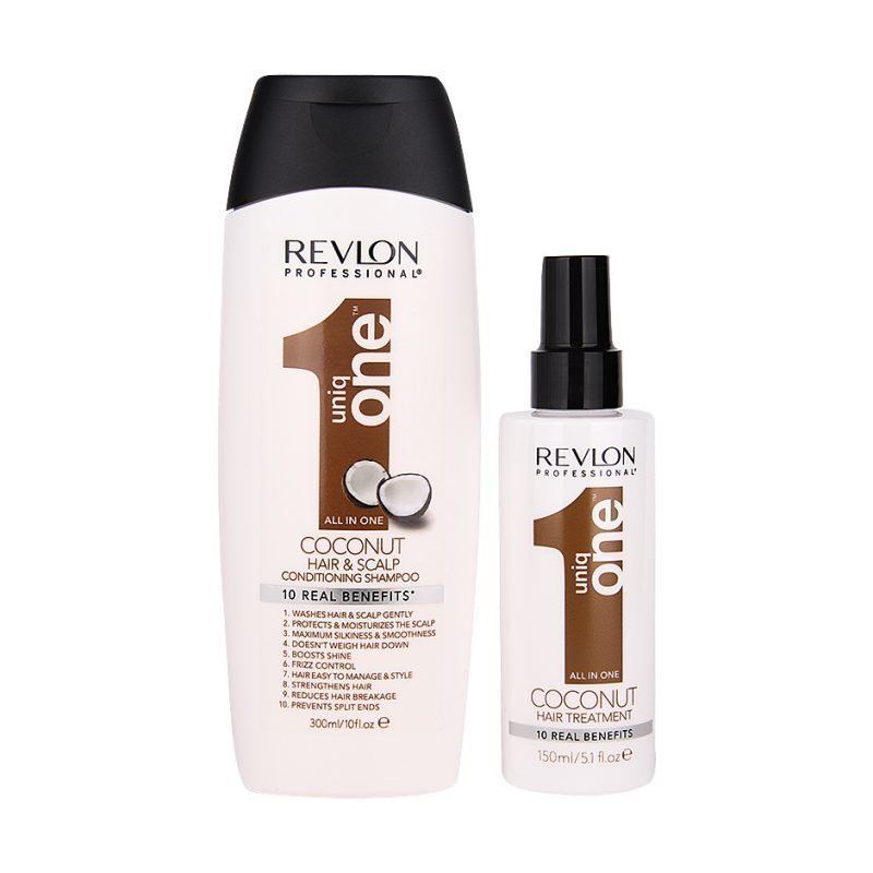 Uniq One All In One Coconut Duo Hair Treatment 150ml Conditioning & Shampoo 300ml