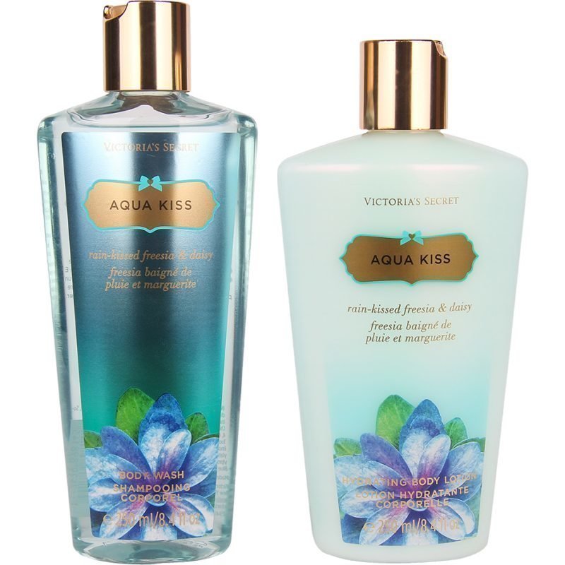 Victoria's Secret Aqua Kiss Duo Body Wash 250ml Body Lotion 250ml