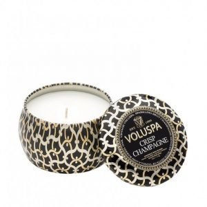 Voluspa Crisp Champagne Decorative Tin Candle Tuoksukynttilä Valkoinen