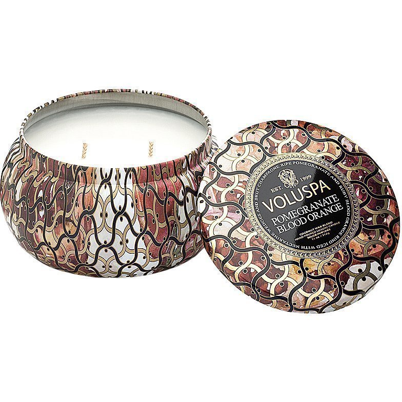 Voluspa Pomegranate Blood OrangeWick Maison Metallo Candle 312g