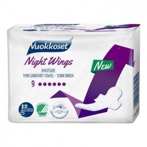 Vuokkoset Night Wings Terveysside 9 Kpl