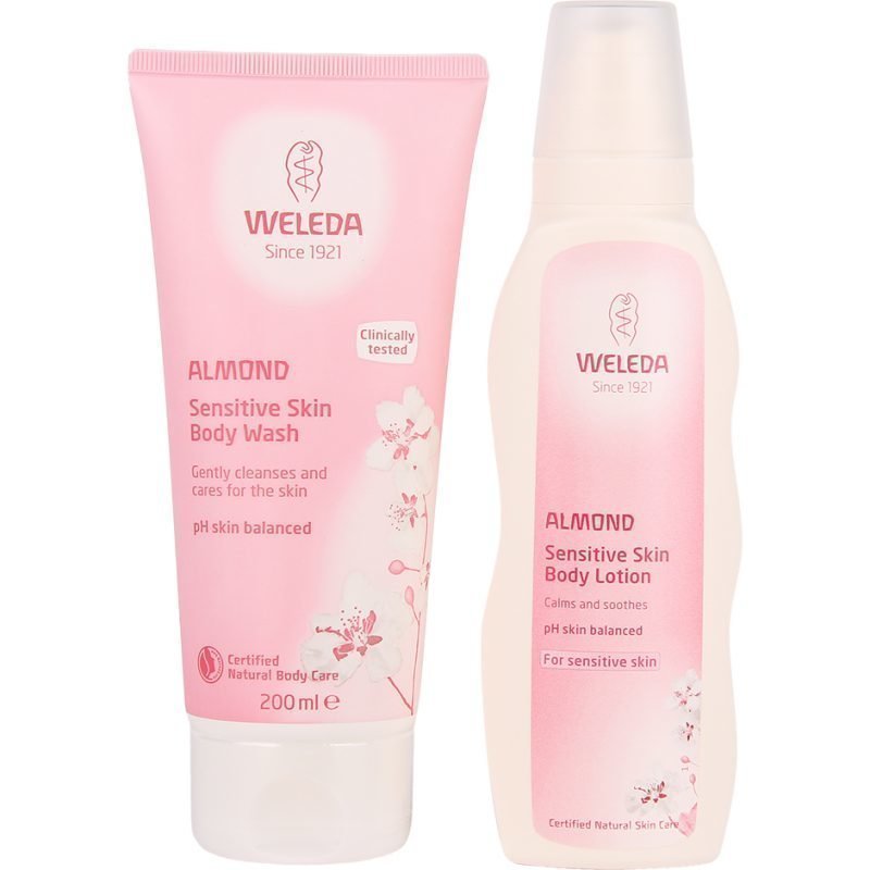 Weleda Almond Body Wash 200ml Body Lotion 200ml