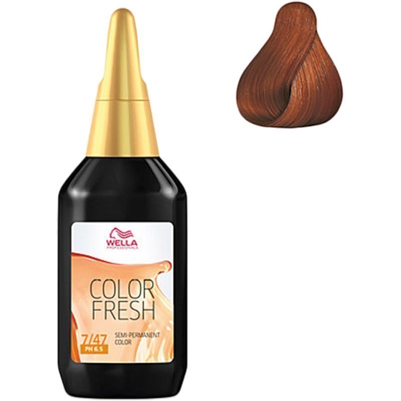 Wella Color Fresh 7/47 Medium Blonde Red Brown 75ml