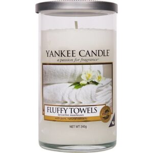 Yankee Candle Fluffy Towels Glass Pillar 340g