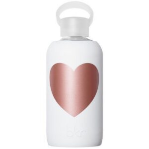 bkr Water Bottle Winter Metallic Rose Heart